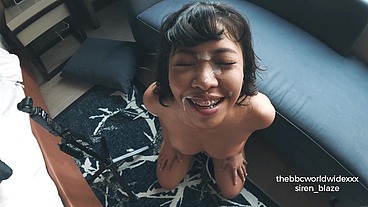 Siren - Sexy Filipina Teen Braces Blacked Facial into Eyes