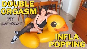 Inflatable Popping - Double Orgasm - Shoe Fetish - Vans Lover - Sneakers