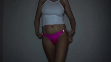 Victoria's Secret Shiny Strap Brazilian Panty Try On