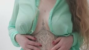 Curvy Blonde Nerd Gets Naughty – Glasses, Fingers & Wet Panty Play