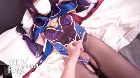 Genshin Impact Mona POV anal creampie after otaku cosplay festival