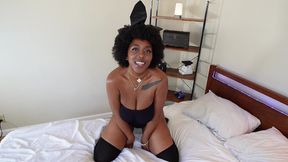 best friend s busty black girlfriend dutch coco wears slutty playboy bunny outfit for you