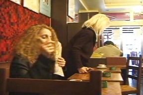 Two Blonde Lesbians From France Pleasing One Another with a Thick Dildo