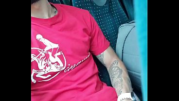 High-risk session on a Madrid bus - Pure adrenaline.