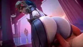 Widowmaker Rides Overwatch Lover with Seductive Moans in Hot Hentai Scene