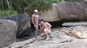 A straight Latino muscle fucked raw in the common beach