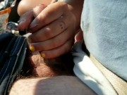 On the road handjob