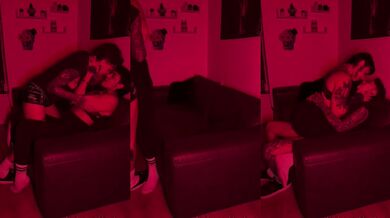 Gushing Hot Lesbian Making Out Session With Deep Tongue Kissing