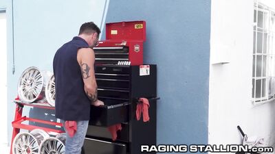 Hot Mechanics Fill Customer's Holes With Throbbing Hot Rods - RagingStallion