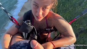 Slut Gave Up Her Cunt Mid-Air While Paragliding