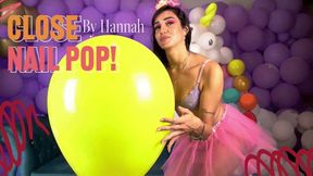 Hannah Close Nail Pop Tease! Yellow Pic Pic 16" 4K