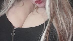 CupKCindy Cindy is wearing sexy black dress was a hat ready to go out to the Opera she is teasing you and playing was a white toy fucking her pussy was a night toy masturbation