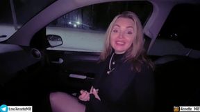 Creampied by an older woman in a dirty '70s sedan