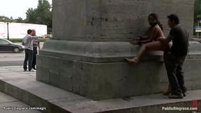 'Roughly handled nude submissive shamed before crowds'