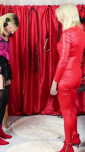 Lady Fee catches Sissy Dee playing without permission   Clip 1
