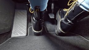 My heavy Doc Martens on the pedals