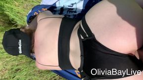 olivia bay riding a cock on the sunny day