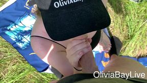 olivia bay riding a cock on the sunny day