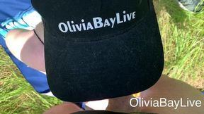 olivia bay riding a cock on the sunny day