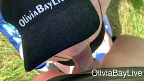 olivia bay riding a cock on the sunny day