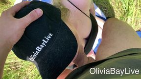olivia bay riding a cock on the sunny day