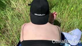 olivia bay riding a cock on the sunny day