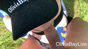 olivia bay riding a cock on the sunny day