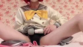 Crossdressing Slut's Ass Destroyed Gushing Dildo Ride Cum Flood