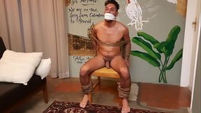 Diogo Nasser &quot_Captured in hotel room&quot_ jerk off tied up gagged nosehooked