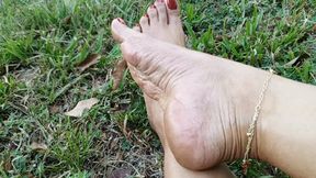 Wrinkled soles, pronounced arches, lots of oil, and perfect feet (3)