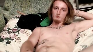 Straight Thug Jerks Off For The Camera And Blasts A Huge Load Of Jizz!