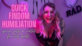 Quick Findom Humiliation (topless uncensored)