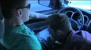 Twink Blows Big Cock in a Car