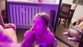 Asked My Friend to Check How I Give a Blowjob