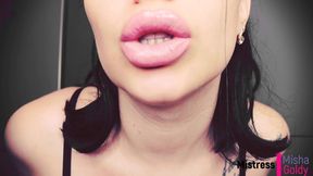 Just 2 fucking minutes to cum while worshiping my lips and tits