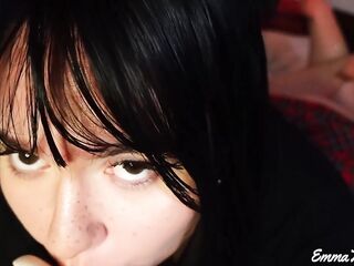 ASMR - Student gal makes u cum???? Moist Licking, Sucking, Jerking u off, Countdown, Pillow Humping, 3DIO - EmmaTASMR