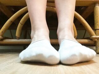 Toe Curling and Wiggling in Ped Socks clip Frieda Ann