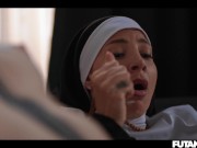 Futa Girls explode with cum after hardcore fuck