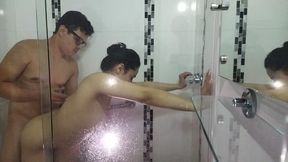 In the Shower Fucking and Recording with My Stepcousin