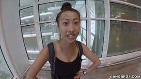 Big Tit Asian chick fucked in public