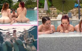 3 Women 3 Dildos 1 Pool