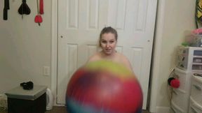 Ass Grinding Girls on Rainbow Yoga Ball