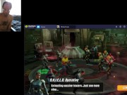 Black Nude Gamer Playing Marvel Strike F Game