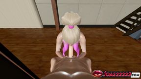 Sexy College Charlotte Handjob, Sloppy Blowjob and Undertable Deepthroat Cumshot in High Quality Animated Porn