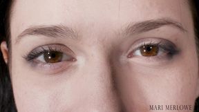 Close Up Eye and Eyelash Fetish - Mari Merlowe WMV