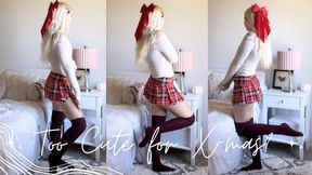 Cute & Festive Holiday OOTD 🎄 White Off-Shoulder + Red Plaid Mini Skirt Try-On ♡