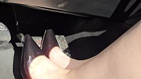 Whatch me pump the break pedal in my red and black Christian Louboutins!!