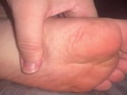 Barefoot Massage Close up Big Feet Fetish Foot Rub Sweaty & Dirty