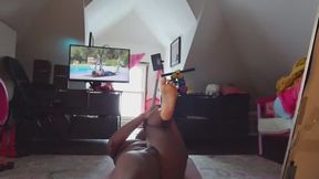 Nude Yoga with Natural Ebony Goddess Ginger
