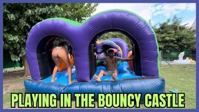 Playing in the bouncy castle